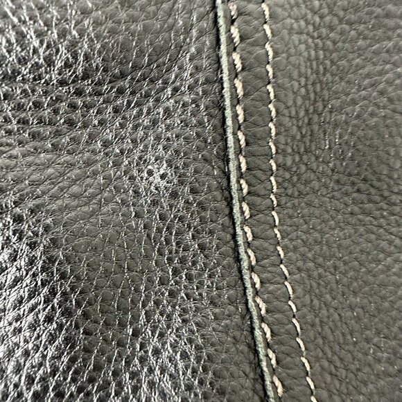 The Sak Black Soft Pebble Leather Adjustable Crossbody Shoulder Bag Purse - Picture 9 of 14